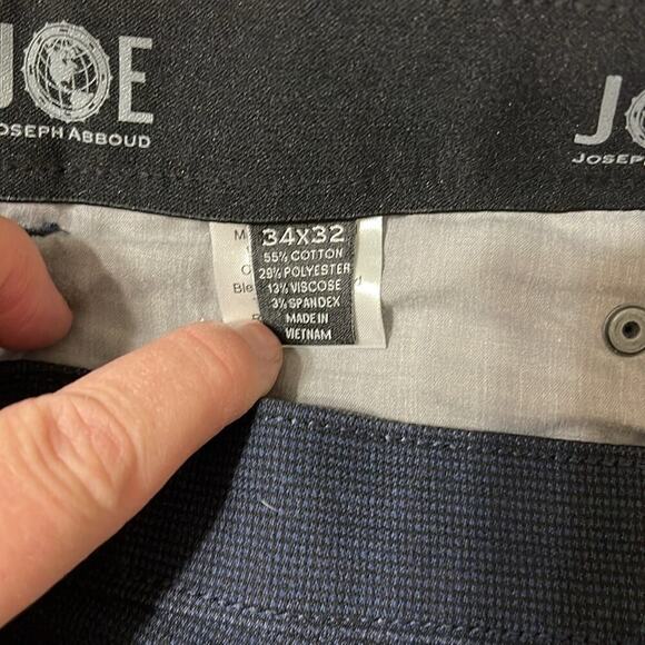 Men's Joseph Abbound Navy Stretch 5-Pocket Slim Fit Pants Size 34x32 - Picture 4 of 4